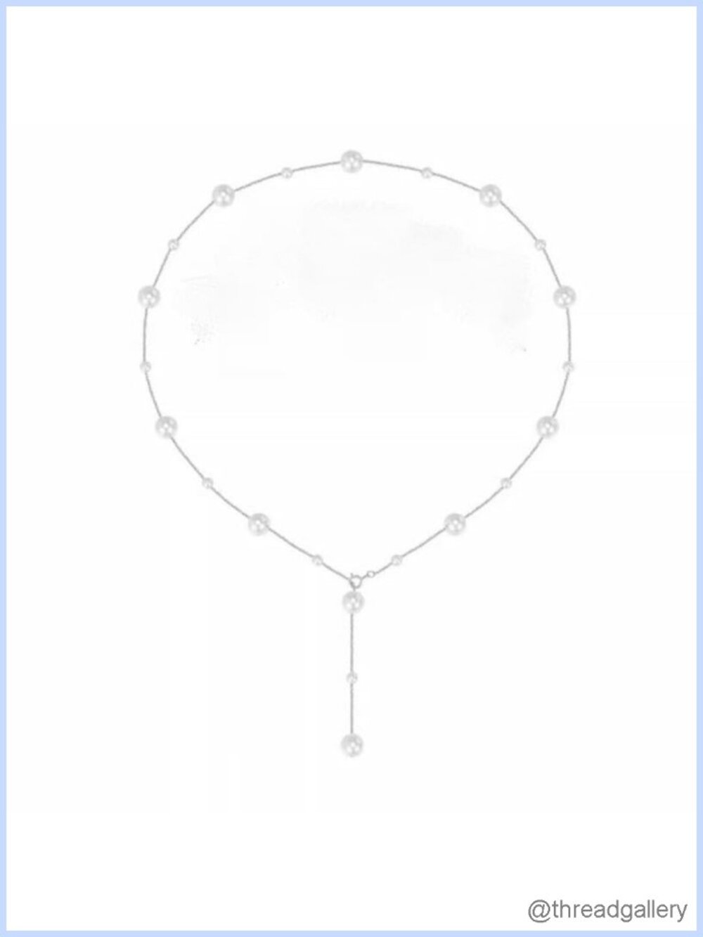 Pearl Choker Necklace Gold Silver Plated Dainty Beaded Y Lariat